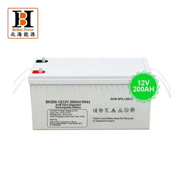 AGM Battery Energy Storage Battery with Photovoltaic Module Solar Panel