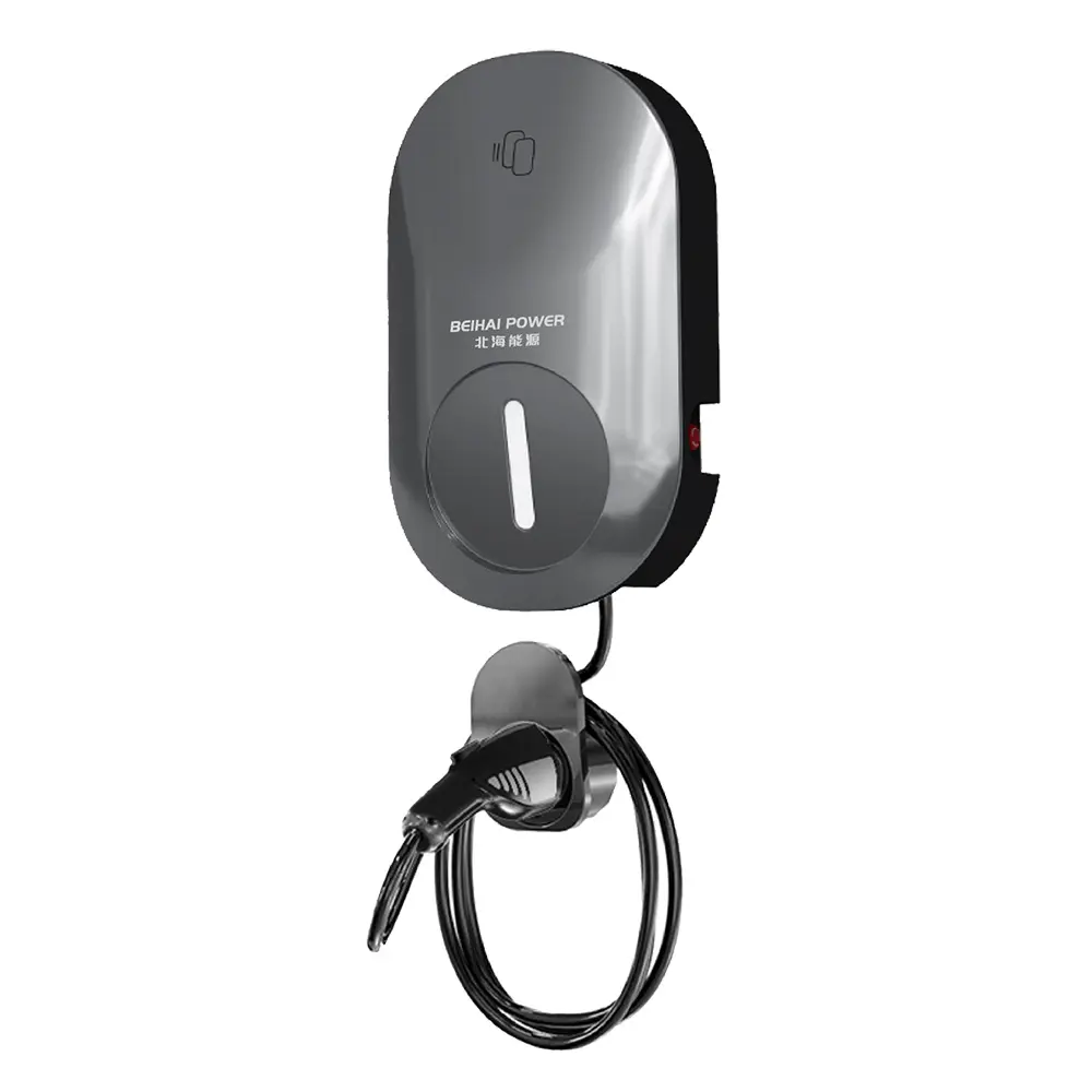 AC 7kw Wall-Mounted Charging Pile Home Electric Vehicle Charging Station Wallbox EV Charger with Type 1 or Type 2 Plug