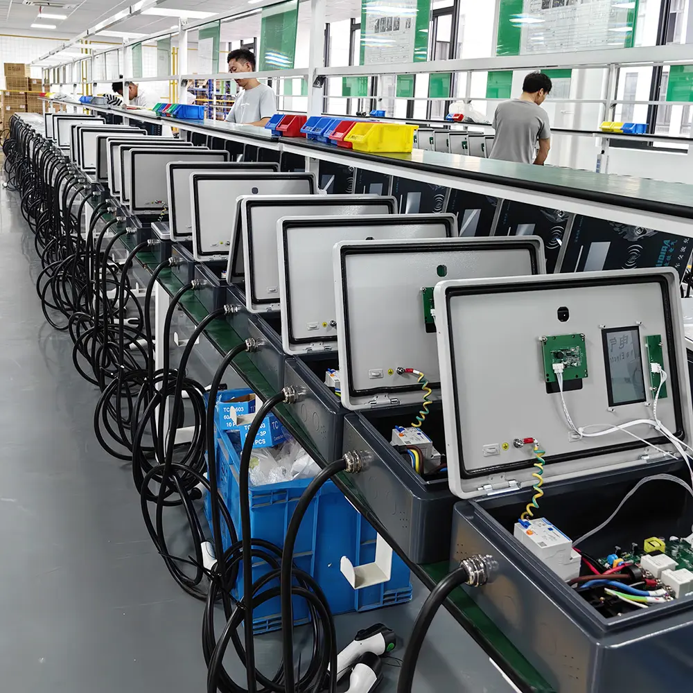 New Energy Vehicle Wall-Mounted AC Smart Charger 32A Type2 7KW 22KW EV Fast Charging Station