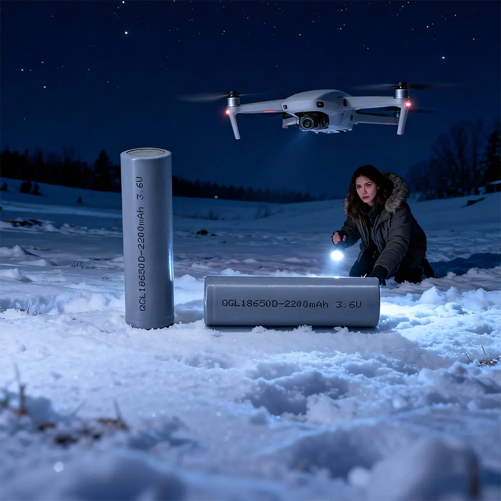 3.6V 2200mAh Superior Low-Temperature Solid State Battery -80~55℃ Cylindrical Ultra-Cryogenic Lithium Battery 18650 for Evtol/Fxed-Wing Uav/Multi-Rotor Drone