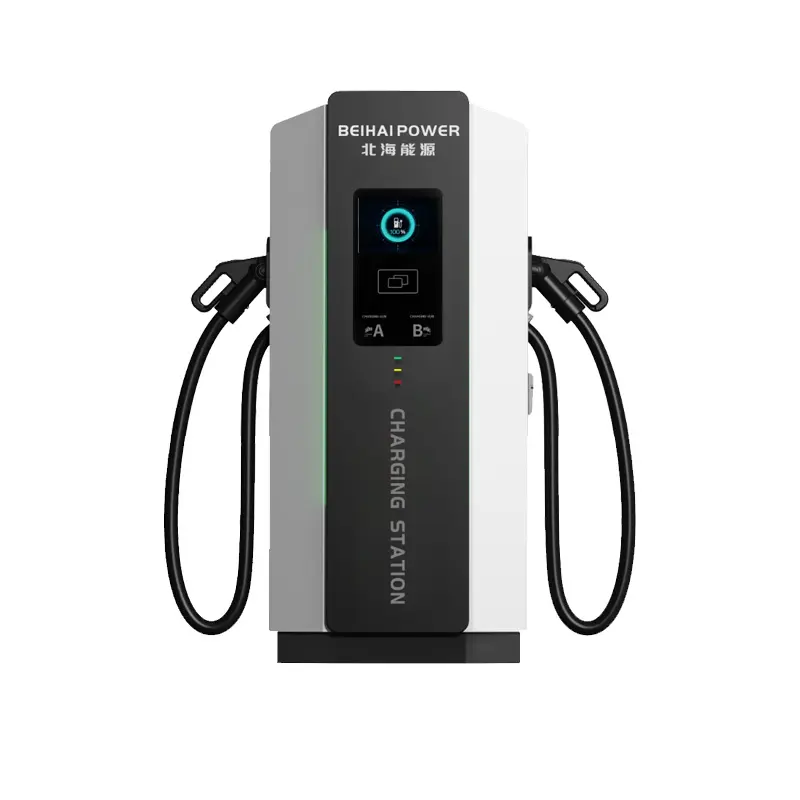 High-Speed Charging 120KW Electric Car Charger (CCS1,CCS2,GB/T) Versatile Compatibility Dual Charging Plug DC Fast Charging Stations