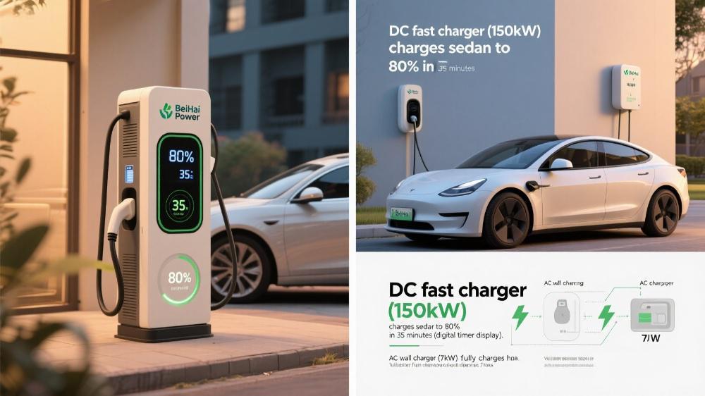 According to the installation method, it is mainly divided into vertical electric vehicle charging piles and wall-mounted electric vehicle charging piles.